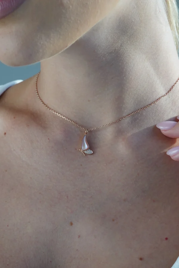 Pink Butterfly (Necklace)