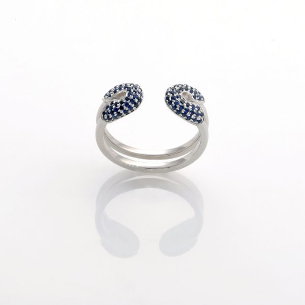 Safety Pin Pinky Blue Sapphire (Ring)